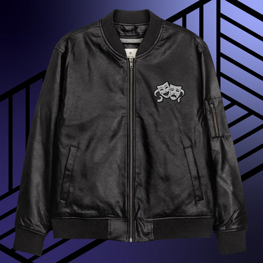 "Finale Act" Leather Bomber Jacket